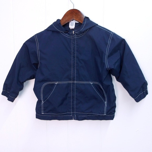 Baby GAP 4 Years Navy Blue Lightweight Rain Windbreaker Jacket Kids /#9031 - Picture 1 of 4